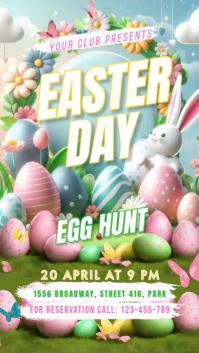 Easter Egg Hunt Digital Display (9:16) template