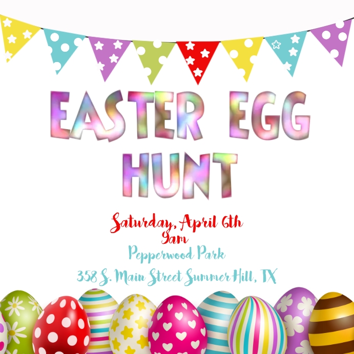 Easter Egg Hunt Template PosterMyWall Easter Egg Hunt Template PosterMyWall