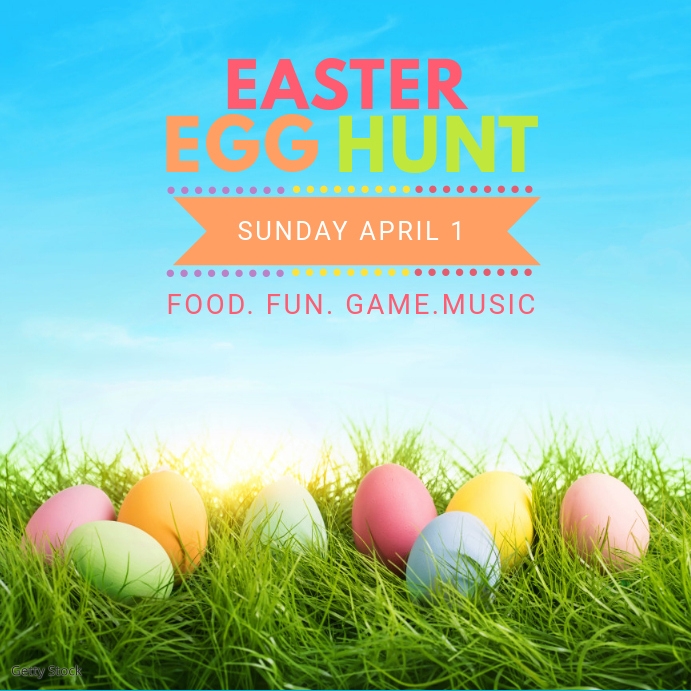 Easter Egg Hunt Event Instagram Post Template | PosterMyWall