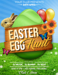 Easter egg hunt flyer, Easter, Happy Easter, Easter party template