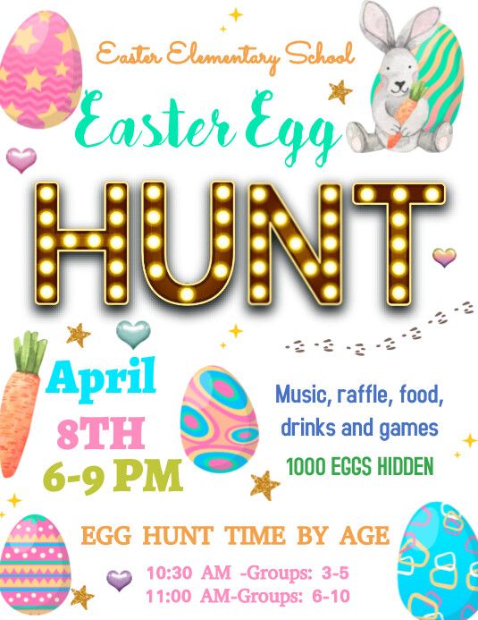 Easter Egg Hunt Flyer Template PosterMyWall Easter Egg Hunt Flyer Template PosterMyWall