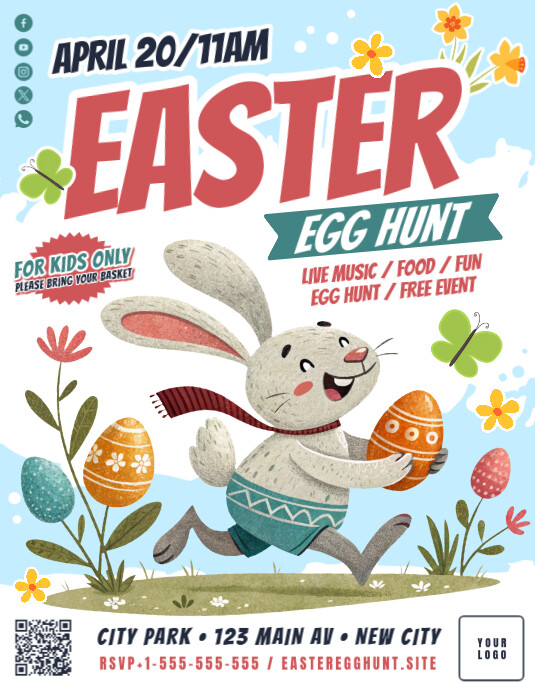 Easter Egg Hunt Flyer Template PosterMyWall