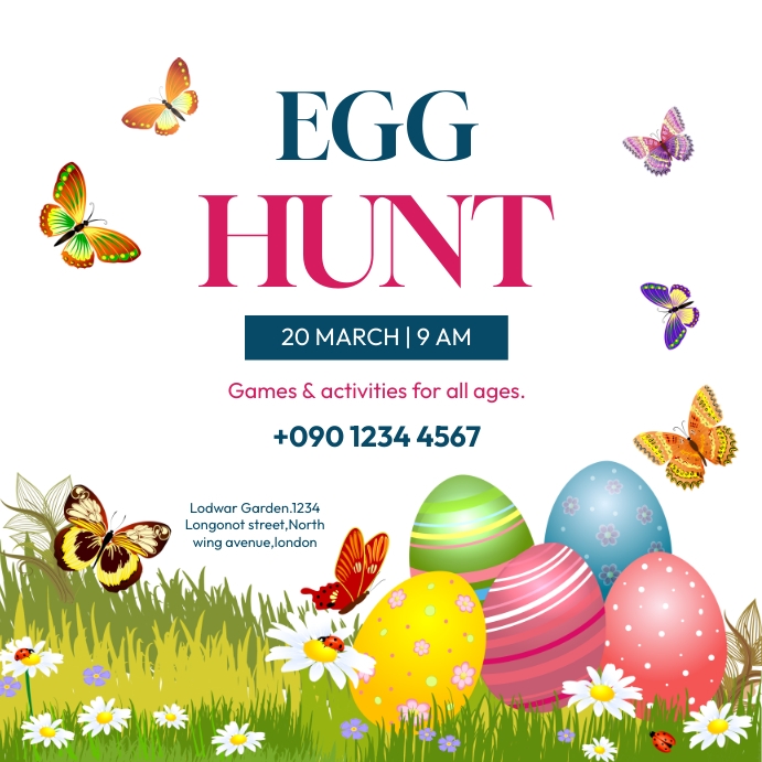 EASTER EGG HUNT FLYER Template PosterMyWall