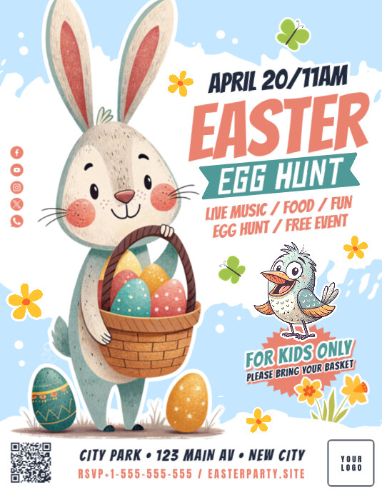 Easter Egg Hunt Flyer Template PosterMyWall