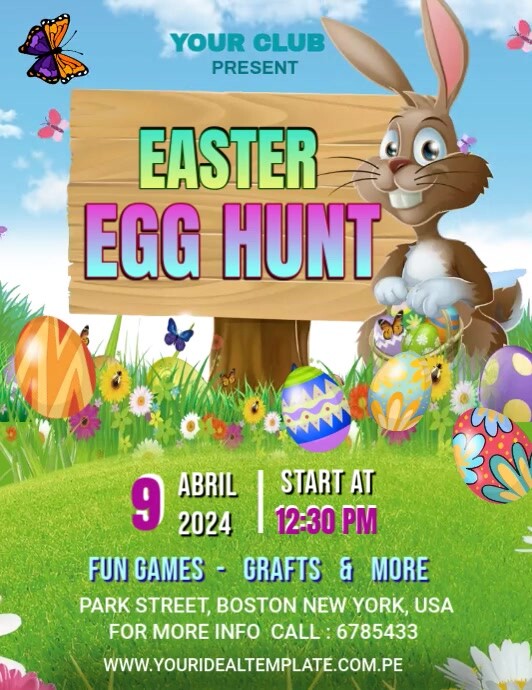EASTER EGG HUNT FLYER Template PosterMyWall