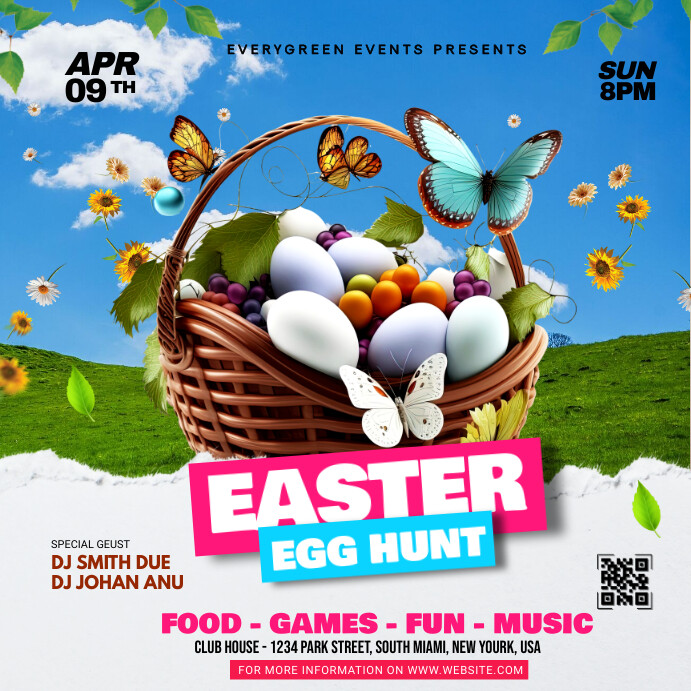 Easter Egg Hunt Flyer Template PosterMyWall Easter Egg Hunt Flyer Template PosterMyWall