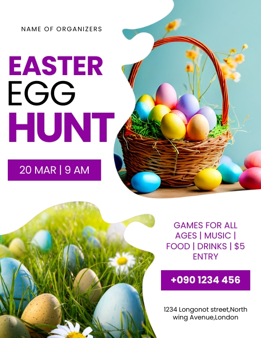 EASTER EGG HUNT FLYER Template PosterMyWall