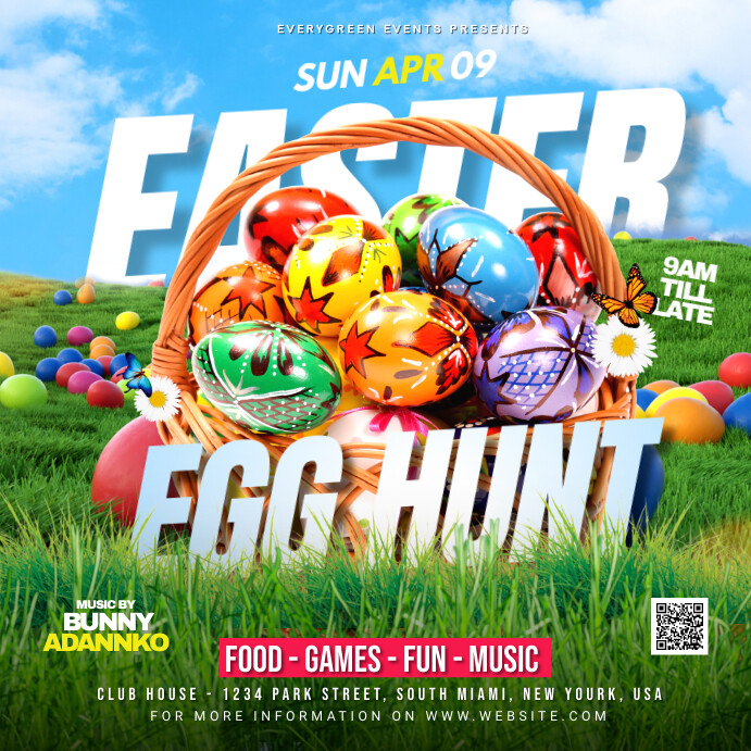 Programm Easter Picture Easter Egg Hunt Flyer Template V3 Flyerheroes Easter Egg Hunt Flyer