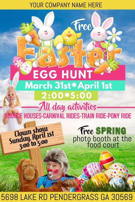easter egg hunt template postermywall easter egg hunt flyer template free