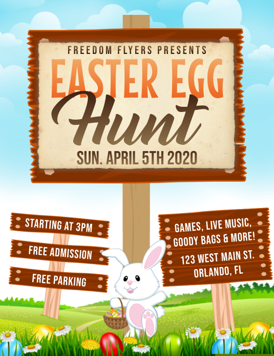 Easter Egg Hunt Flyer Template Postermywall