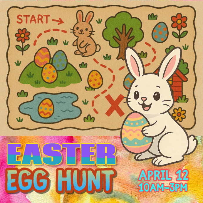 easter egg hunt instagram ad template