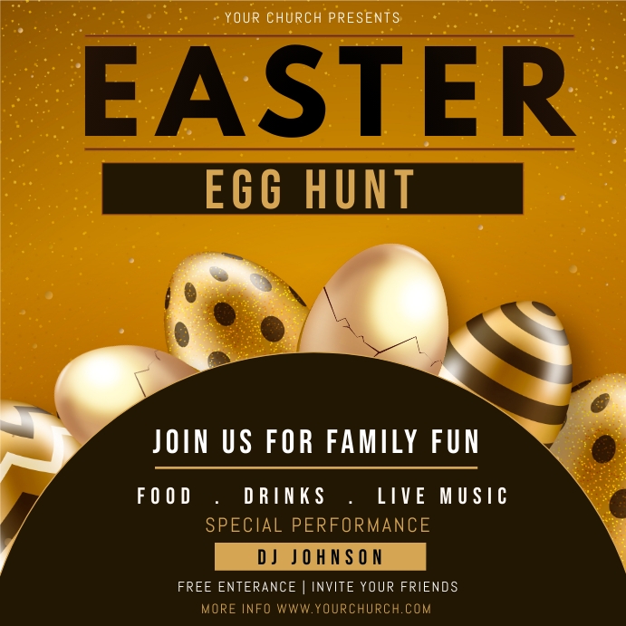 Easter egg hunt instagram post Template | PosterMyWall