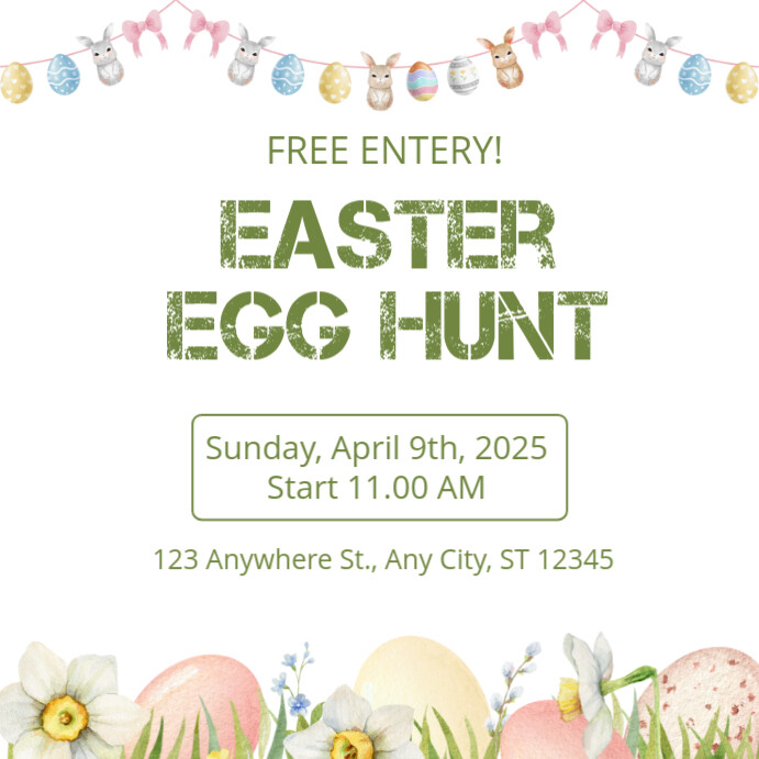 EASTER EGG HUNT INSTAGRAM POST Template | PosterMyWall