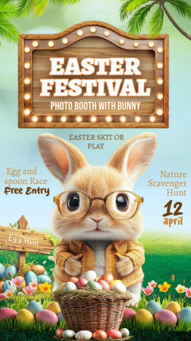 Easter Egg Hunt Instagram Story template