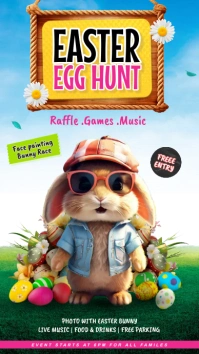 Easter egg hunt instagram story template