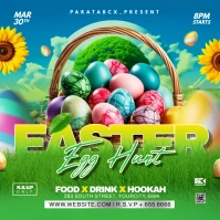 Easter Egg hunt party Publicação no Instagram template