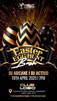 Easter egg hunt Party Instagram Story template