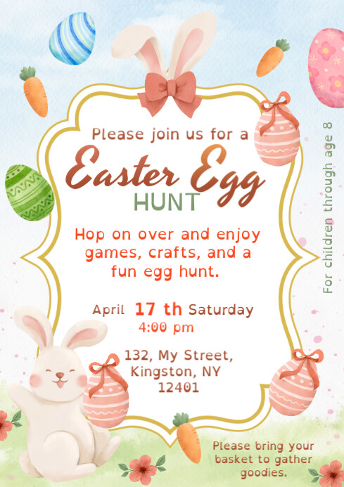 Easter Egg Hunt Party Template | PosterMyWall