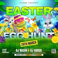 Easter Egg Hunt Party Flyer Instagram-Beitrag template