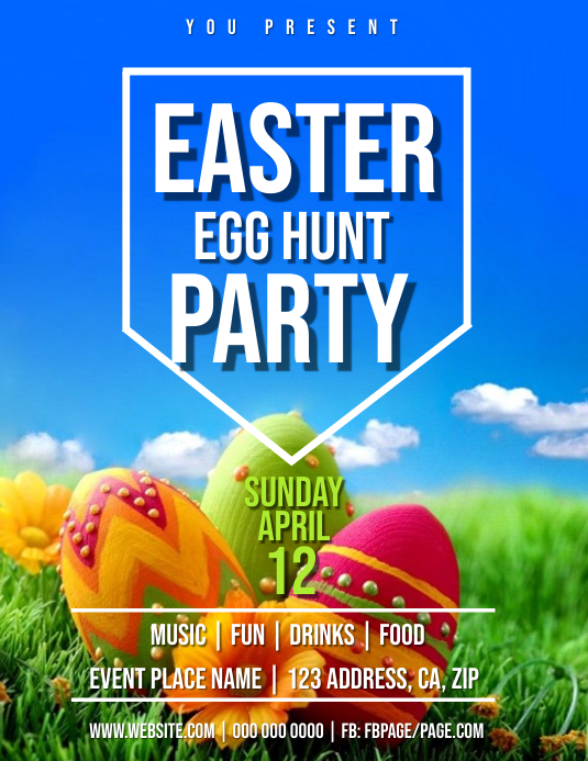 Easter Egg Hunt Party Flyer Template PosterMyWall Easter Egg Hunt Party Flyer Template PosterMyWall