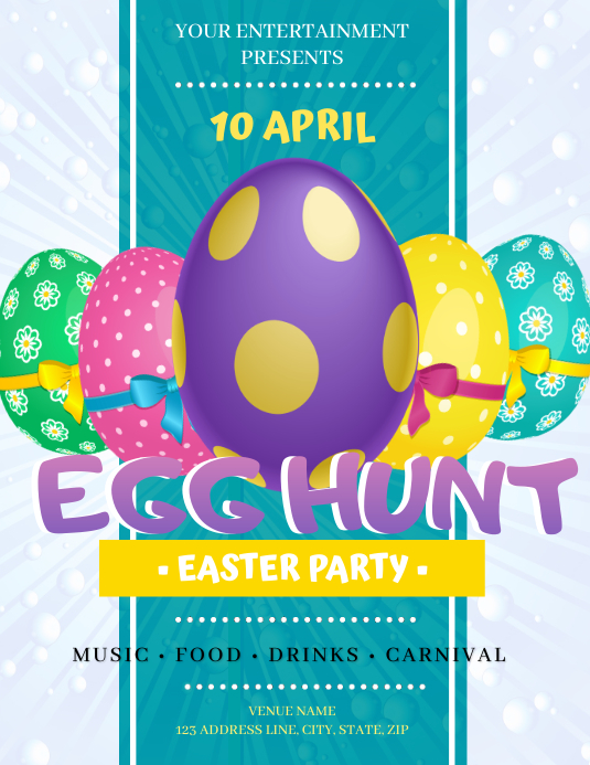 Easter Egg Hunt Party Flyer Template PosterMyWall Easter Egg Hunt Party Flyer Template PosterMyWall