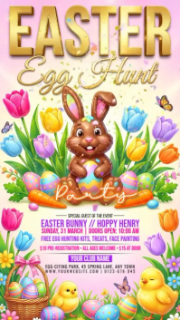 Easter Egg Hunt Party Instagram Story template