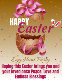 Easter egg hunt party social post Volante (Carta US) template