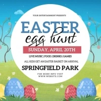 easter egg hunt party square post design template Cuadrado (1:1)