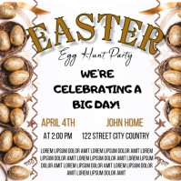 Easter egg hunt party template Publicación de Instagram