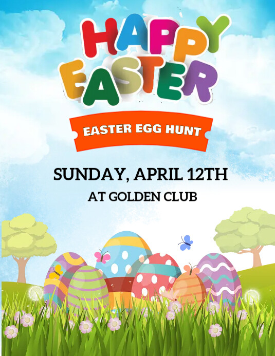 Easter Egg Hunt Template PosterMyWall Easter Egg Hunt Template PosterMyWall