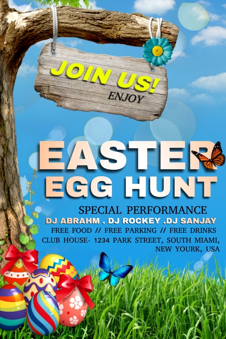 Easter Egg Hunt Template PosterMyWall