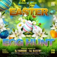 Easter egg hunt video poster Vierkant (1:1) template