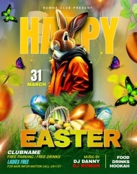 Easter egg hunt video poster Affiche/Panneau mural template