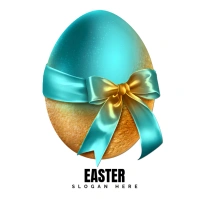 Easter egg ornament โลโก้ template