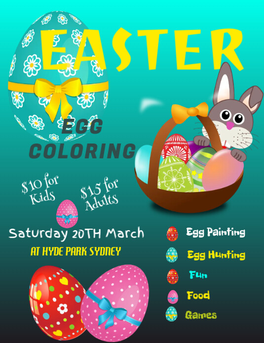 Easter Coloring Contest Flyer