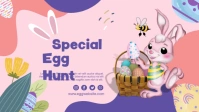 Easter Egg Special Facebook-omslagvideo (16: 9) template