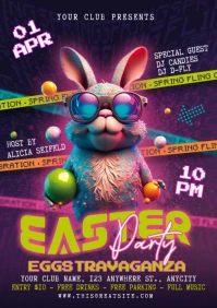 Easter Eggstravaganza Party A4 template