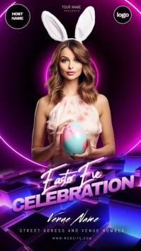 easter eve party event ad instagram story template