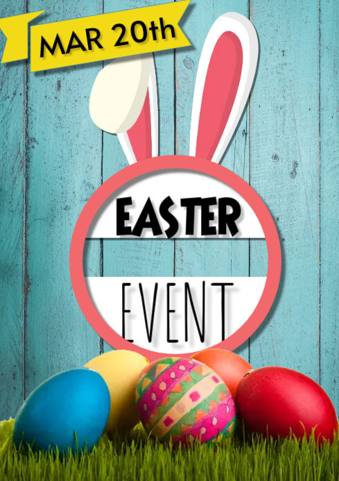 Easter event A4 template