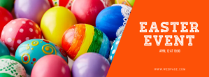 Rød Easter Event Facebook-coverfoto Template