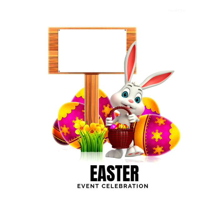 Easter event logo template