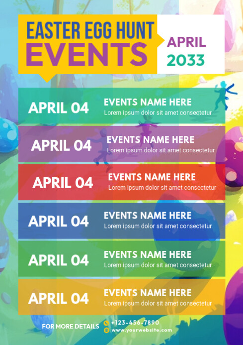 Easter Weekend Programme Design Easter event schedule template | PosterMyWall