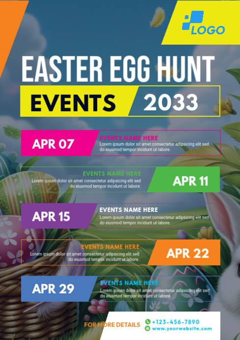 Copy of Easter event schedule template | PosterMyWall