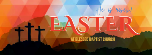 Red Easter Sunday Service Facebook Cover Photo Template