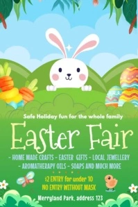 easter fest, easter Poster template