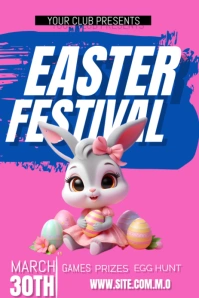 Easter festival flyer Imagem do Pinterest template