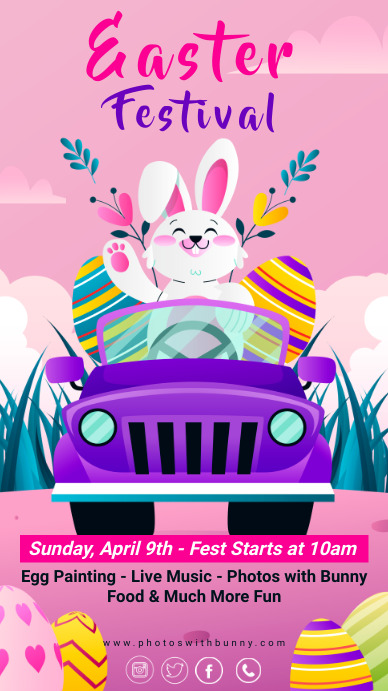 Easter Festival Post Template | PosterMyWall