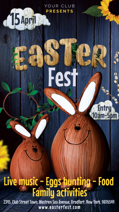 Easter Festival Post Template | PosterMyWall