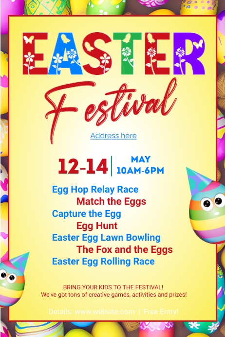 Easter Festival poster Template | PosterMyWall