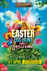 Easter Festival Template Banner 4 × 6 Fuß